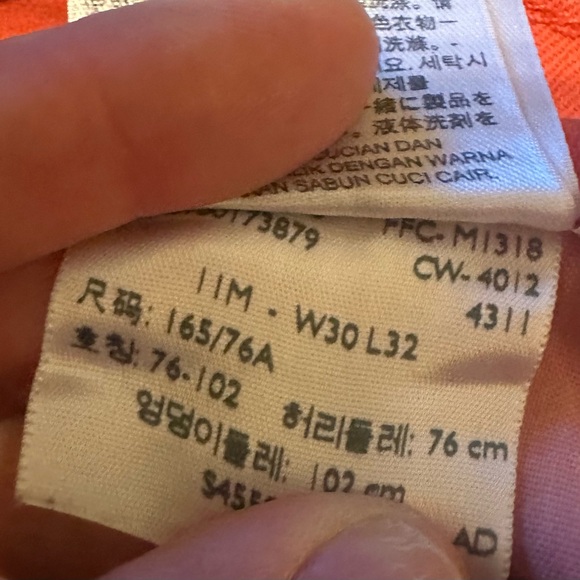 Levi's Bright Orange Straight Jeans - Picture 4 of 4